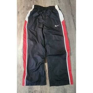 Nike Youth Small S Windbreaker Sweatpants Lined Track Pants Euc Black‎ Red White
